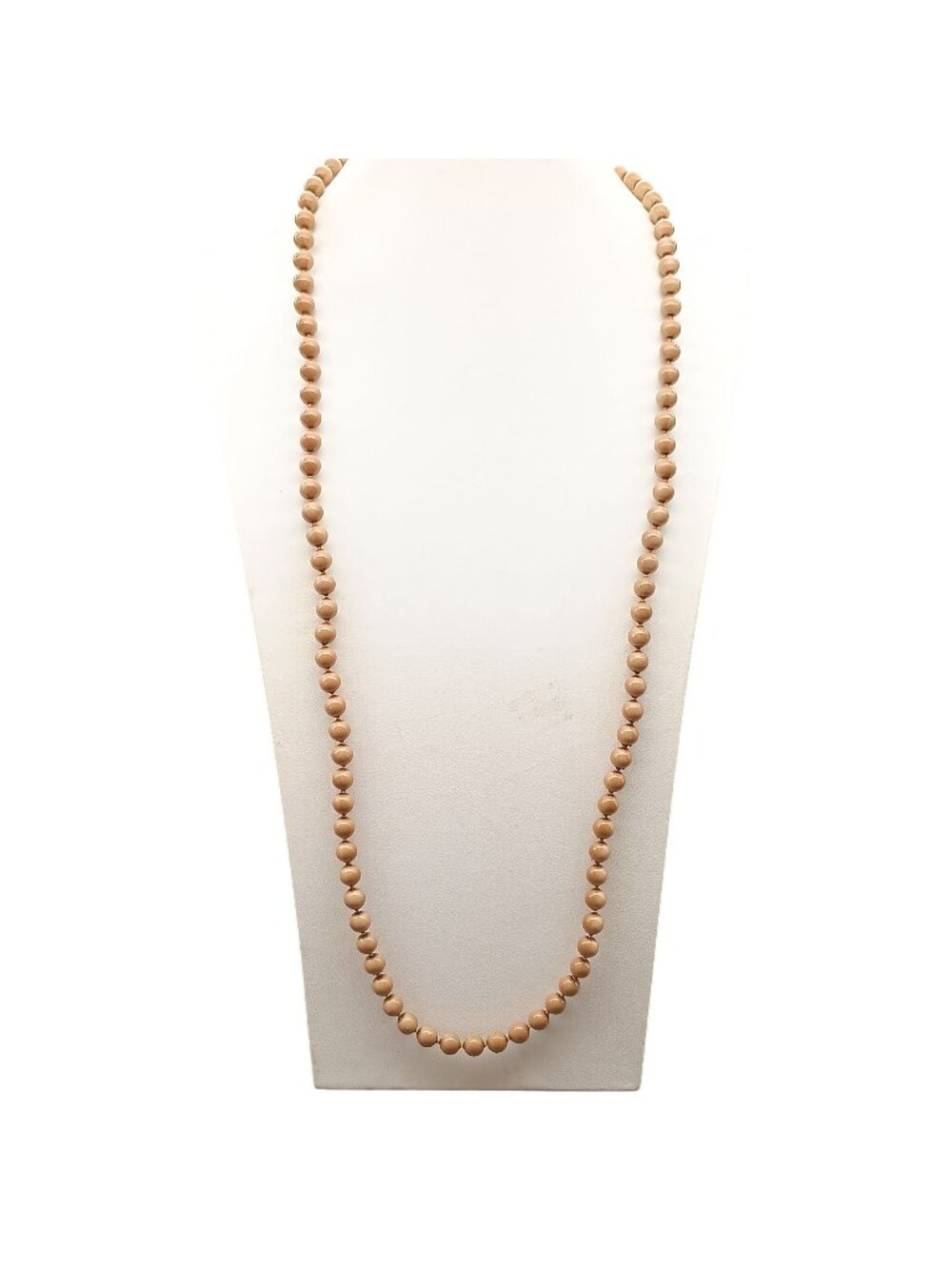 Vintage Brown Beaded Necklace Elegant Long Strand & Timeless Design for Classic